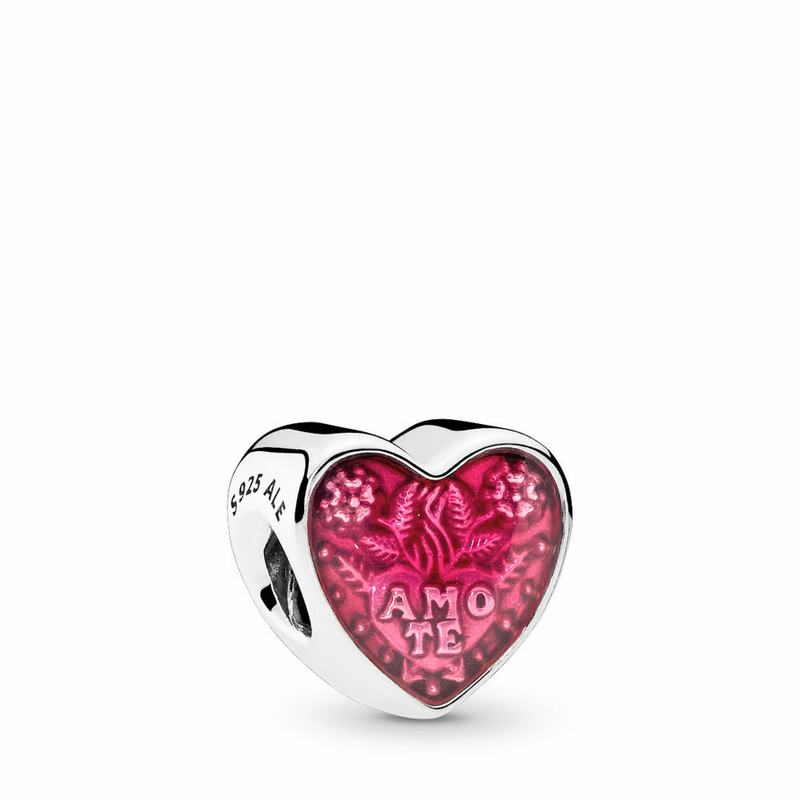 Pandora Australia Latin Love Heart Charm - Sterling Silver | LADQCH890